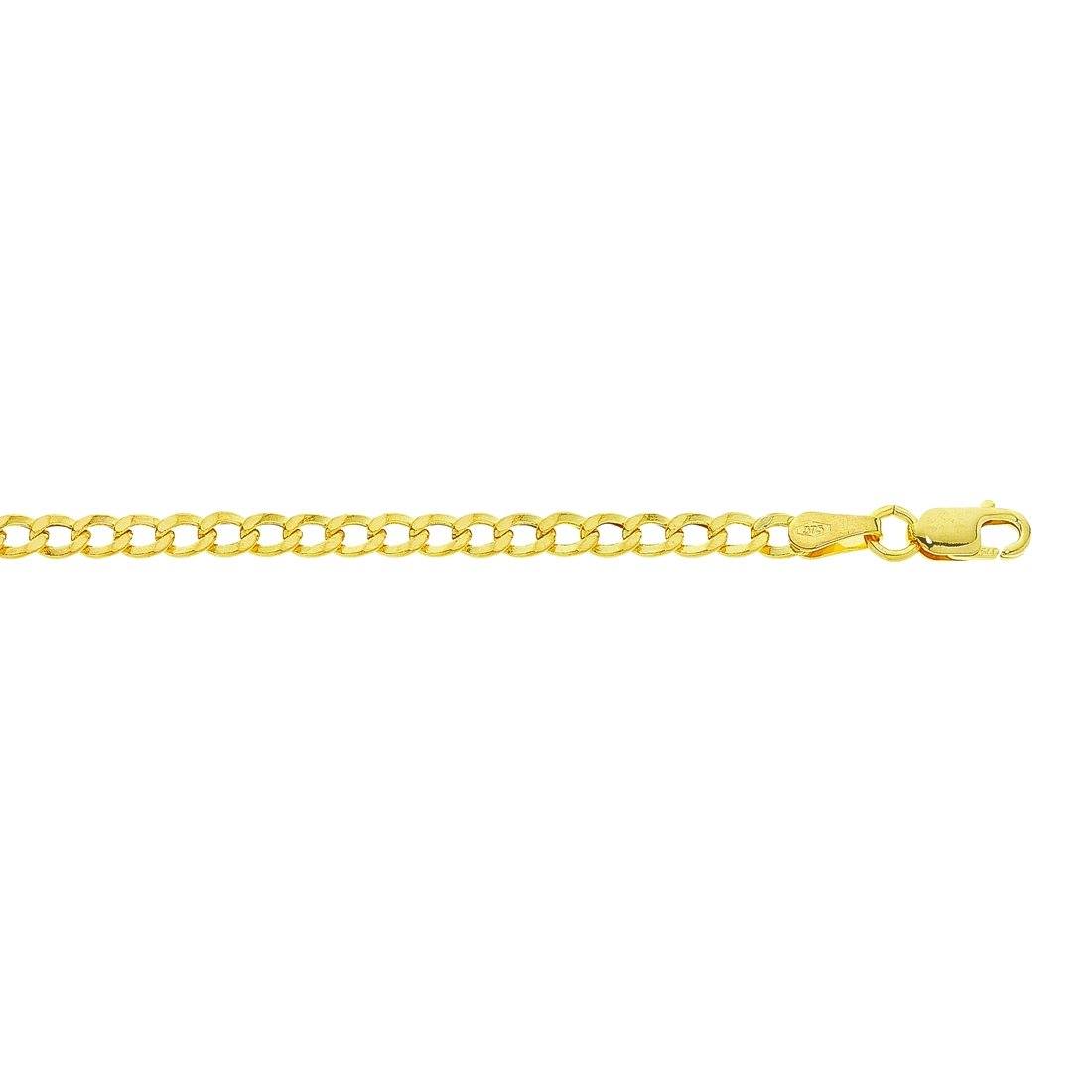9kt Yellow Gold 40cm Curb Link Necklace