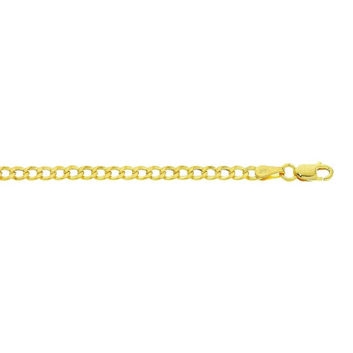 9kt Yellow Gold 40cm Curb Link Necklace