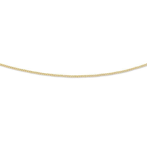 9kt Yellow Gold 50cm Curb Chain Necklace