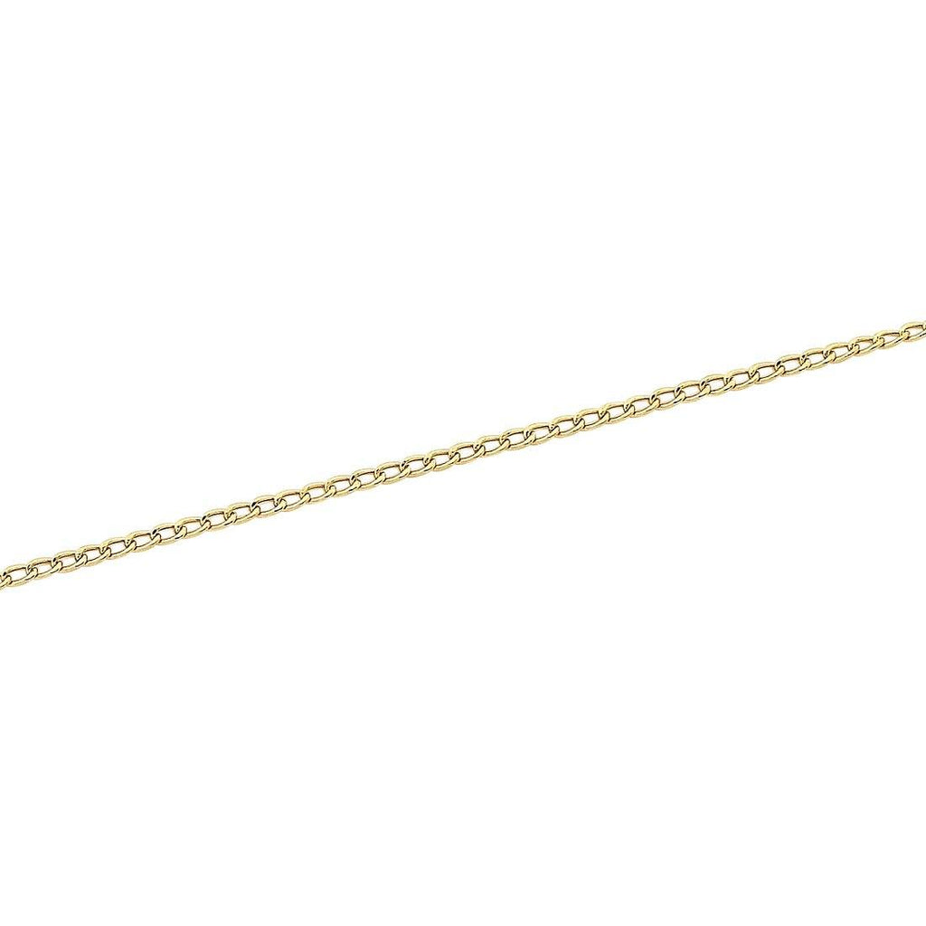 50cm Open Curb Chain in 9kt Yellow Gold