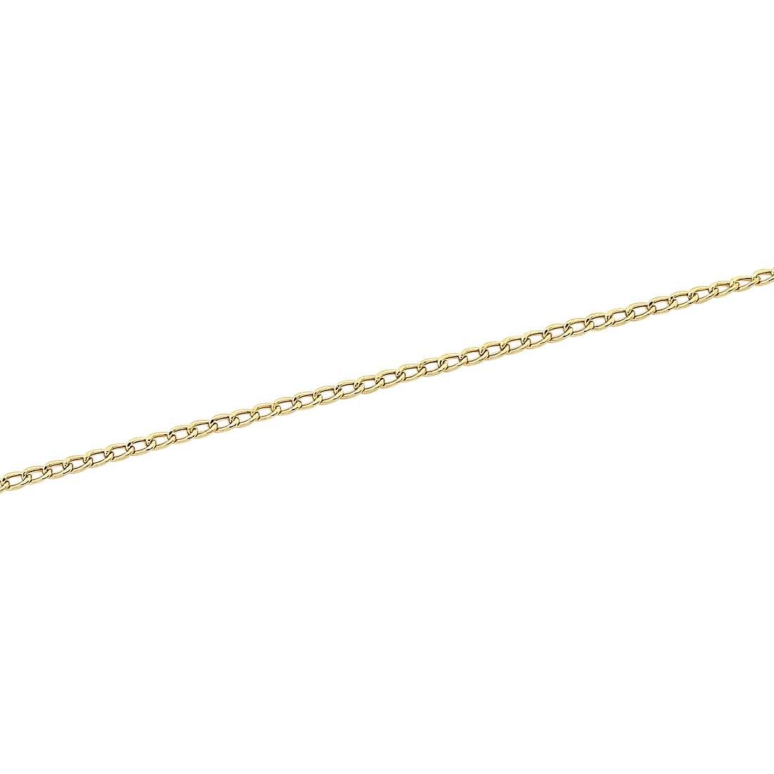 50cm Open Curb Chain in 9kt Yellow Gold