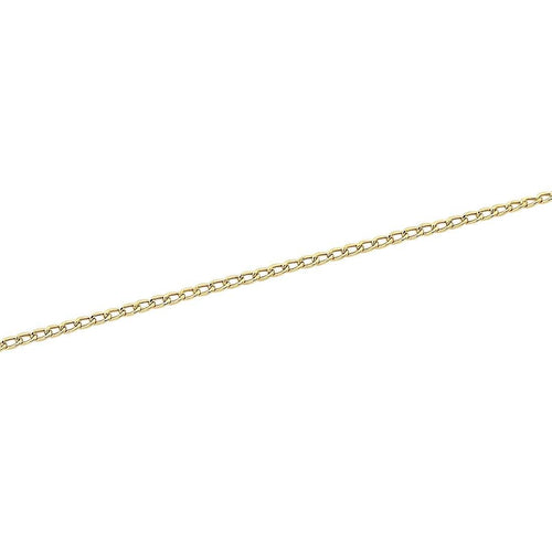 50cm Open Curb Chain in 9kt Yellow Gold