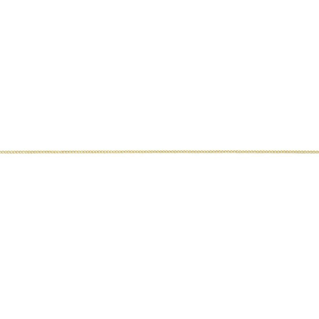 9kt Yellow Gold Curb Necklace 45cm