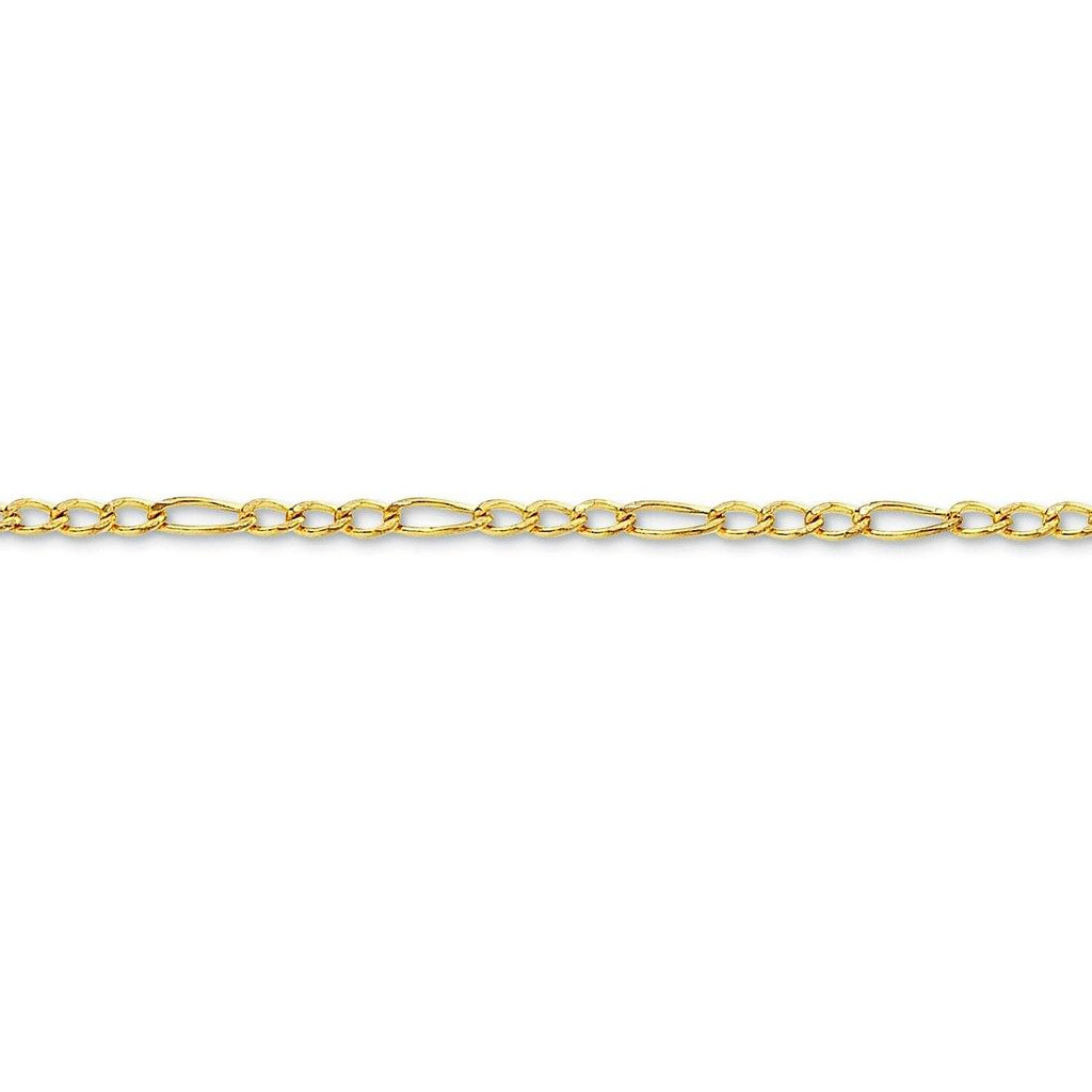 40cm Figaro Chain in 9kt Yellow Gold