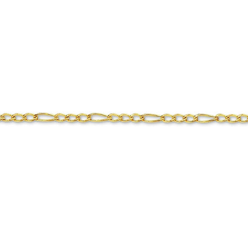 55cm Figaro Chain in 9kt Yellow Gold