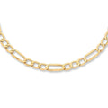 9kt Yellow Gold 1/3 Figaro Chain Necklace 45cm
