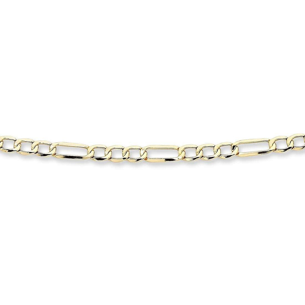 50cm Figaro Chain in 9kt Yellow Gold