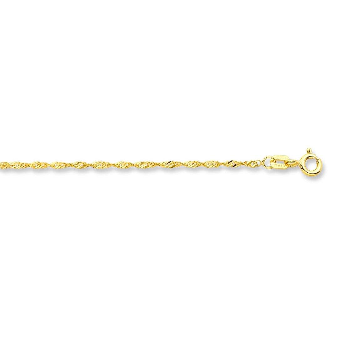 50cm Singapore Chain in 9kt Yellow Gold
