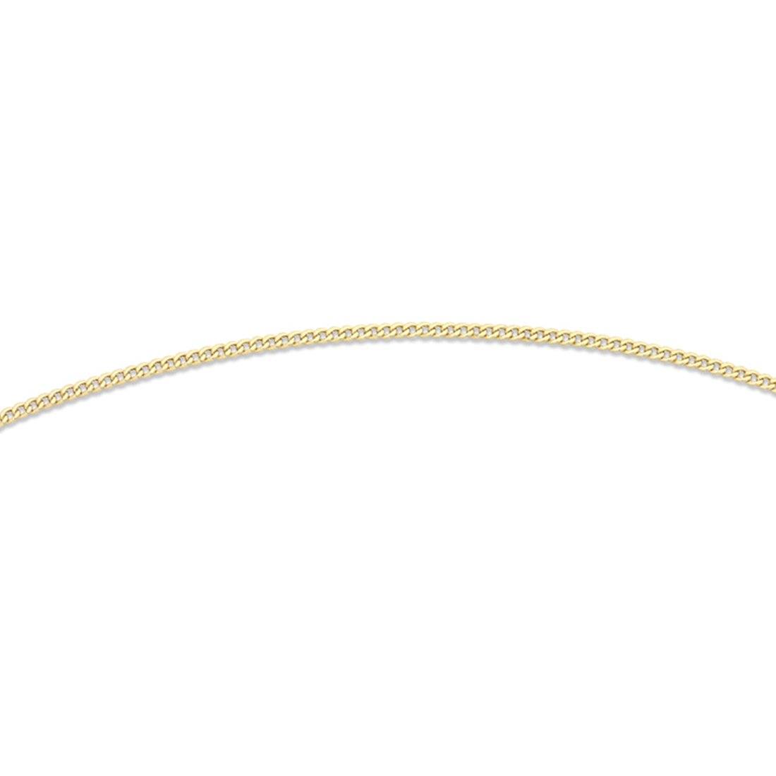 45cm Diamond Cut Curb Chain in 9kt Yellow Gold