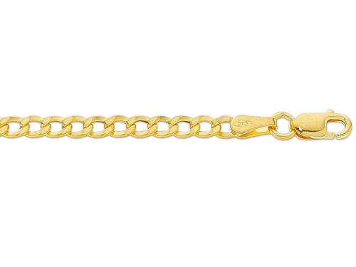 55cm Diamond Cut Curb Chain in 9kt Yellow Gold