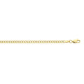 60cm Diamond Cut Curb Chain in 9kt Yellow Gold