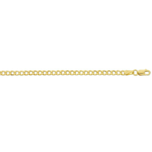 9kt Yellow Gold Curb Chain Necklace