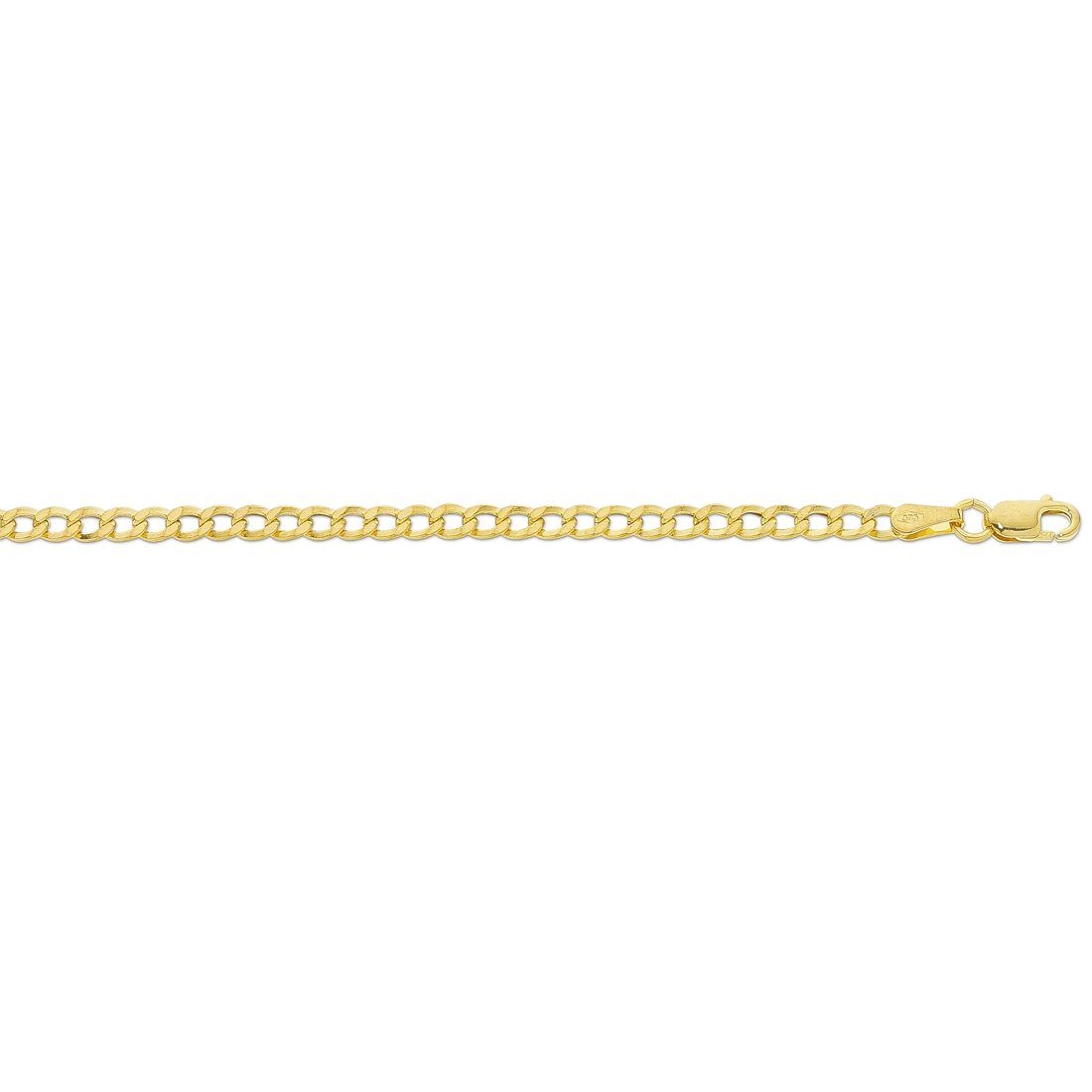 9kt Yellow Gold 55cm Curb Chain Necklace