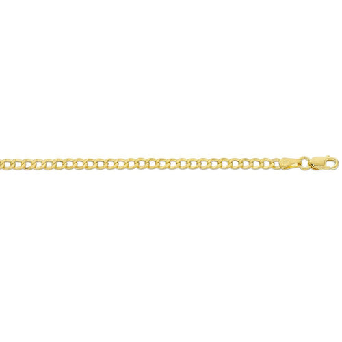 9kt Yellow Gold 55cm Curb Chain Necklace