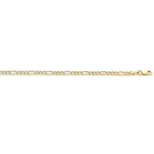 50cm Flat Figaro Chain in 9kt Yellow Gold