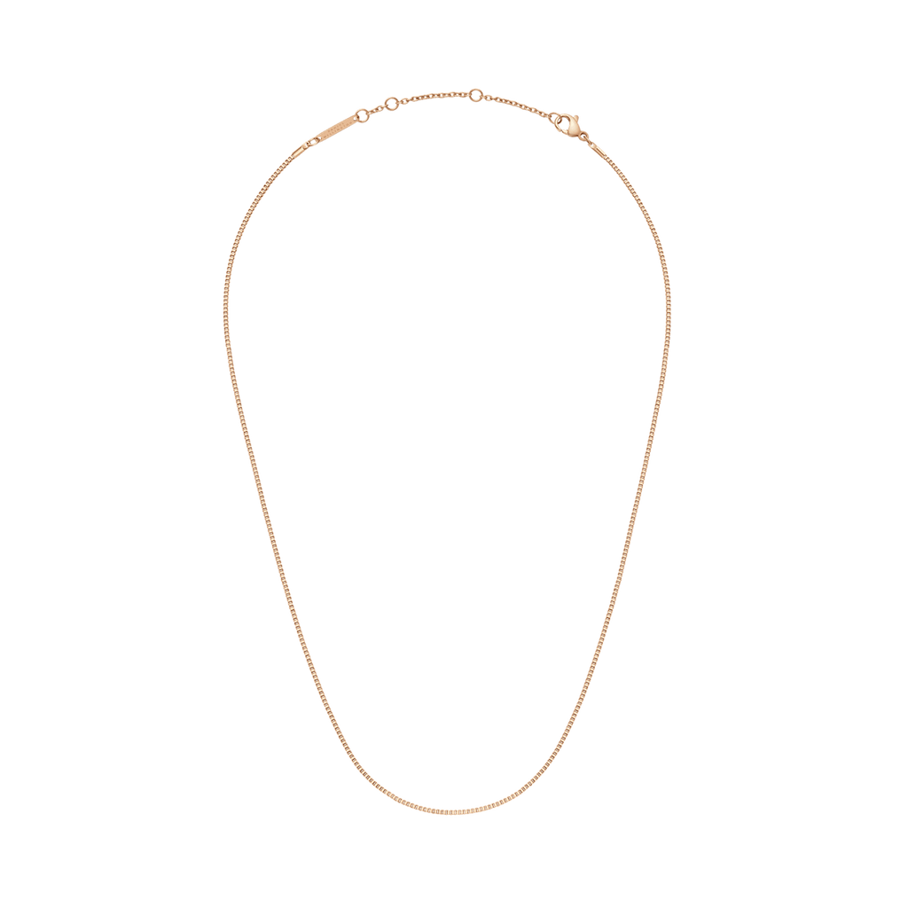 Daniel Wellington Elan Box Chain Necklace Long Rose Gold