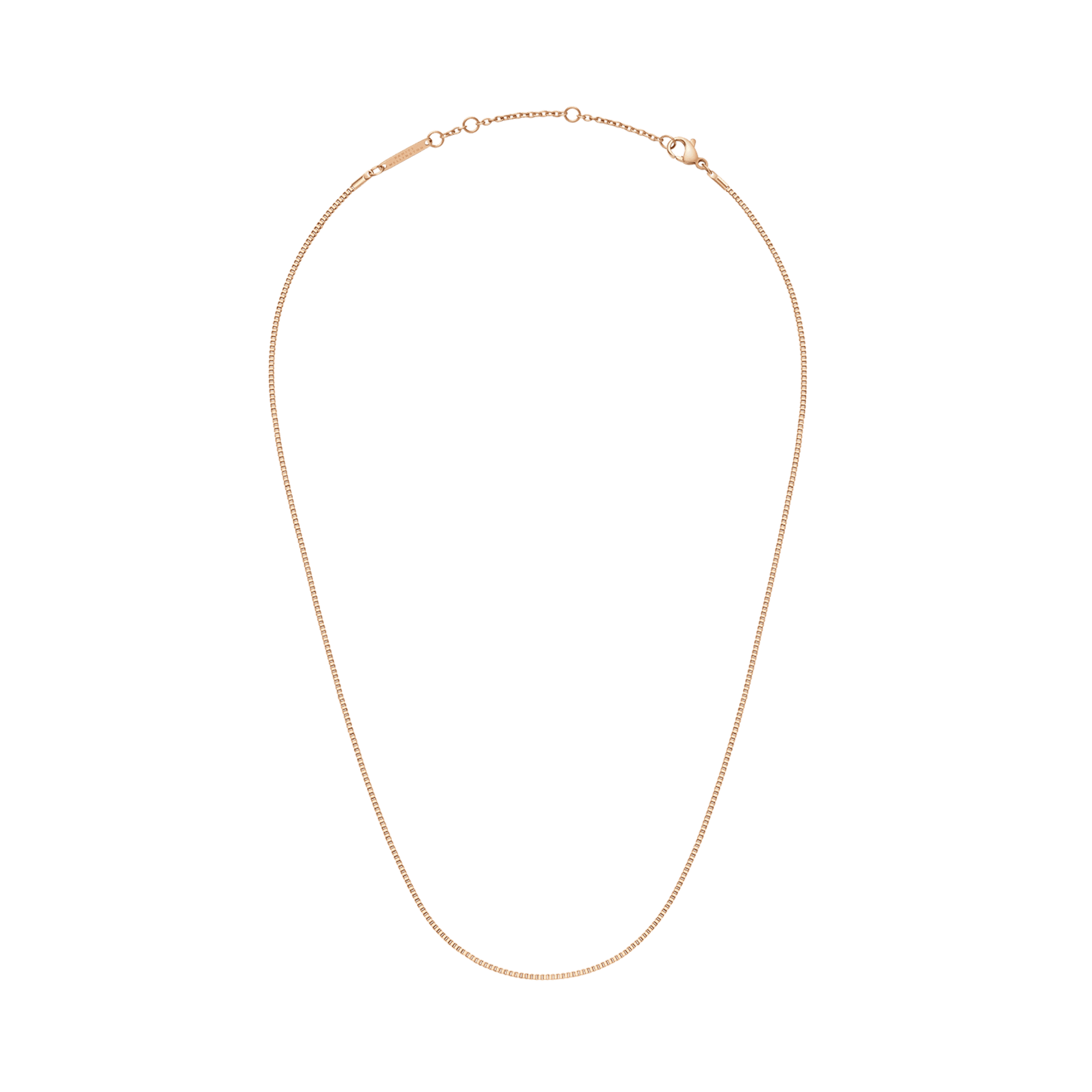 Daniel Wellington Elan Box Chain Necklace Long Rose Gold