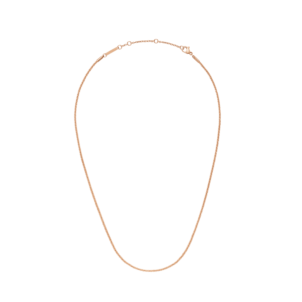 Daniel Wellington Elan Twisted Chain Necklace Short Rose Gold