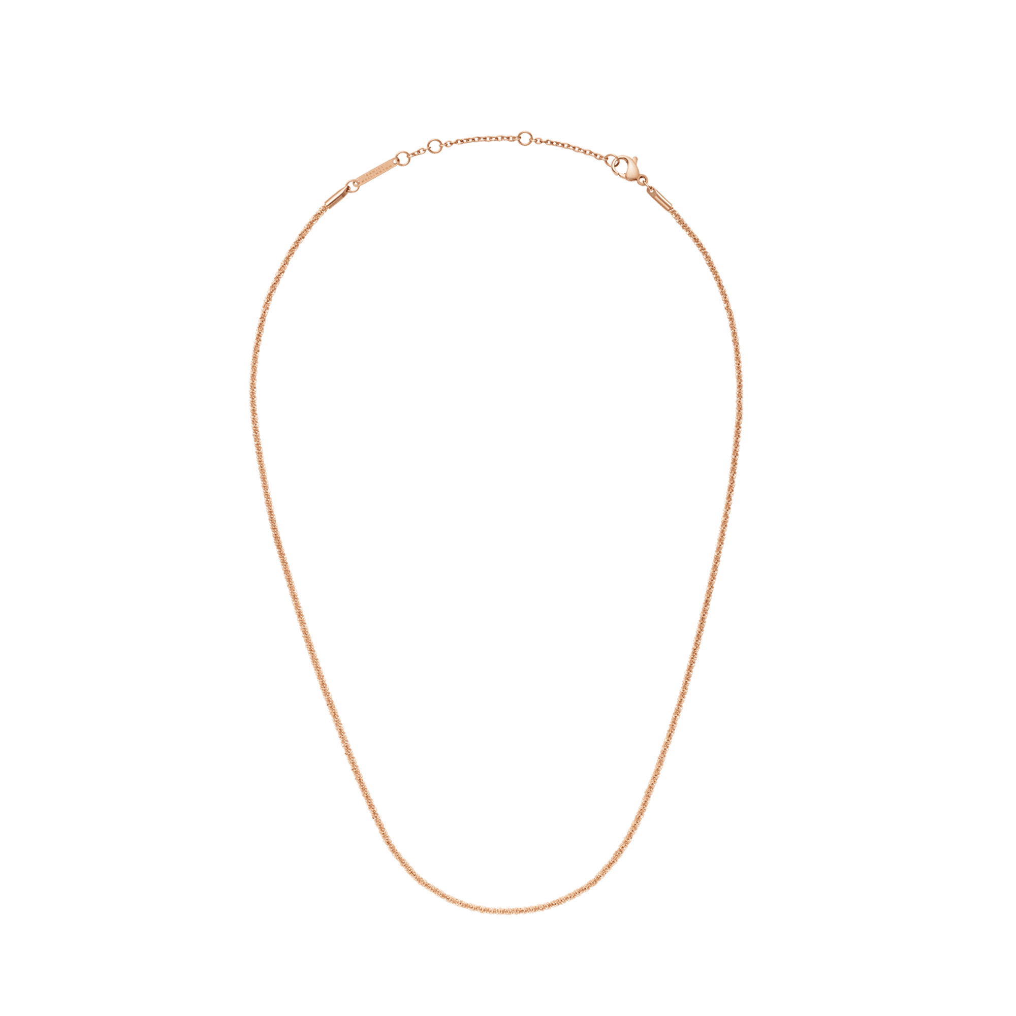 Daniel Wellington Elan Twisted Chain Necklace Short Rose Gold