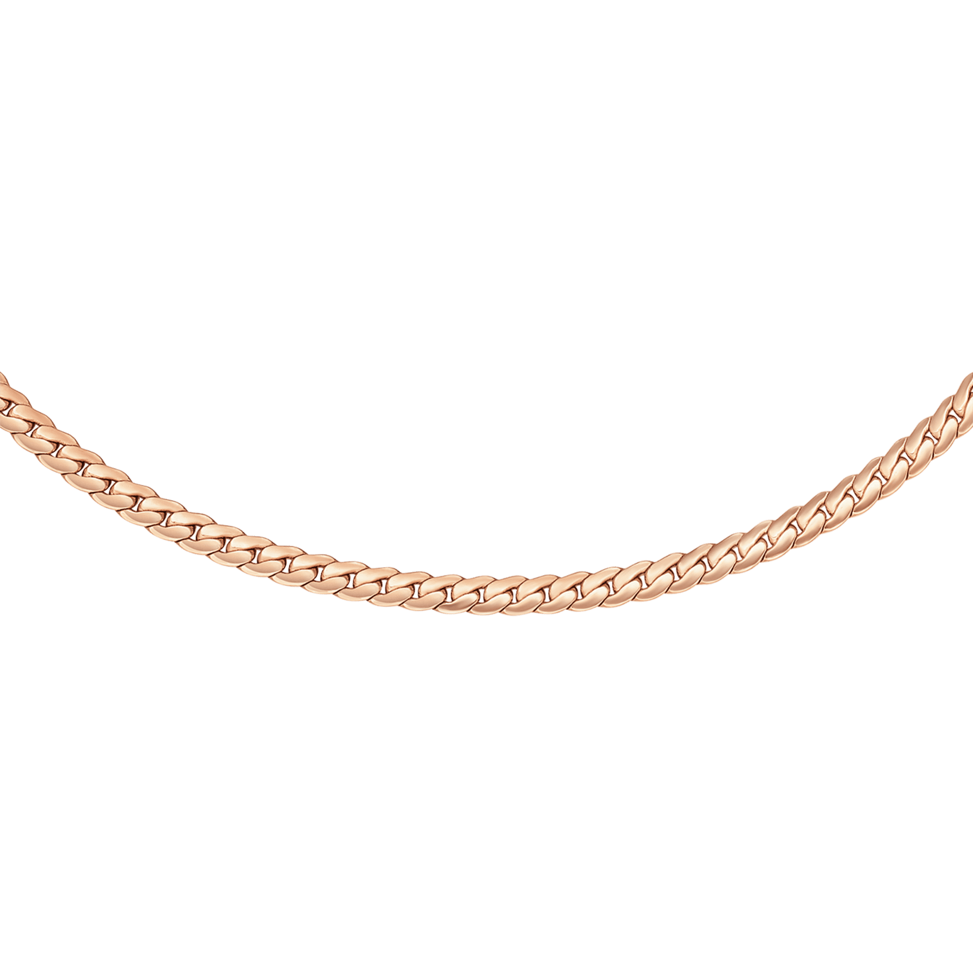 Daniel Wellington Elan Flat Chain Necklace Long Rose Gold