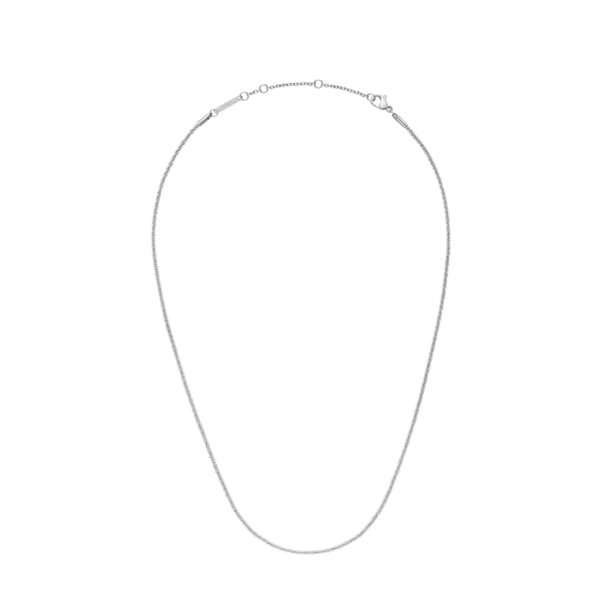 Daniel Wellington Elan Twisted Chain Necklace Long Silver