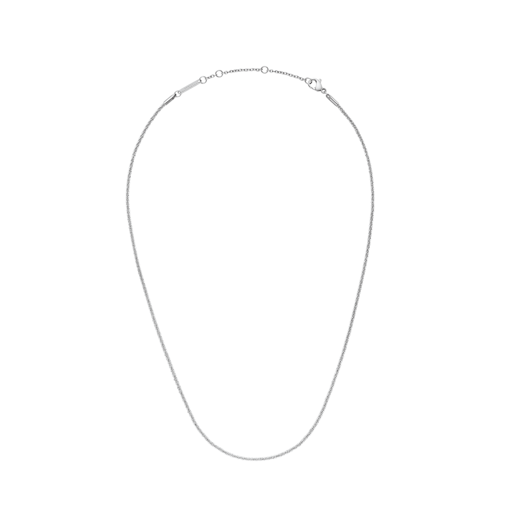 Daniel Wellington Elan Twisted Chain Necklace Short Silver