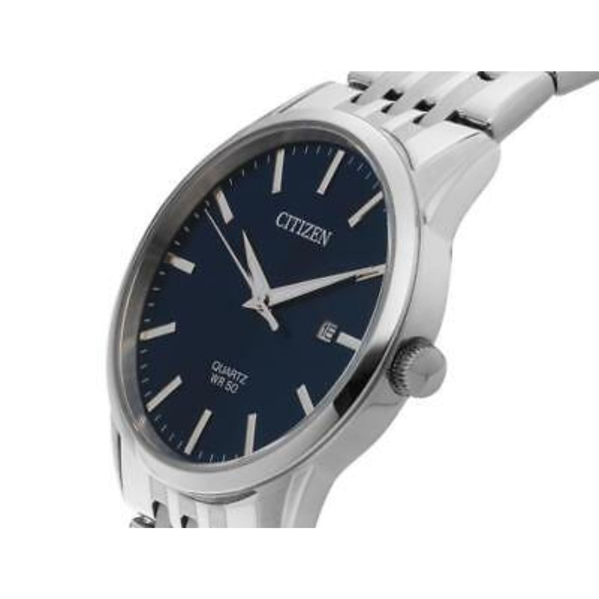CITIZEN BI5000-87L BLUE DIAL STAINLESS STEEL BRACELET STRAP MEN'S WATCH