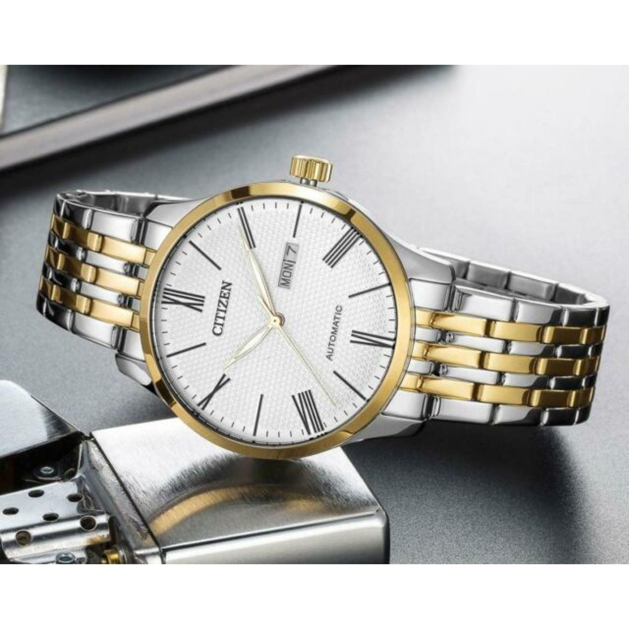 CITIZEN NH8354-58A TWO-TONE STAINLESS STEEL MEN'S WATCH