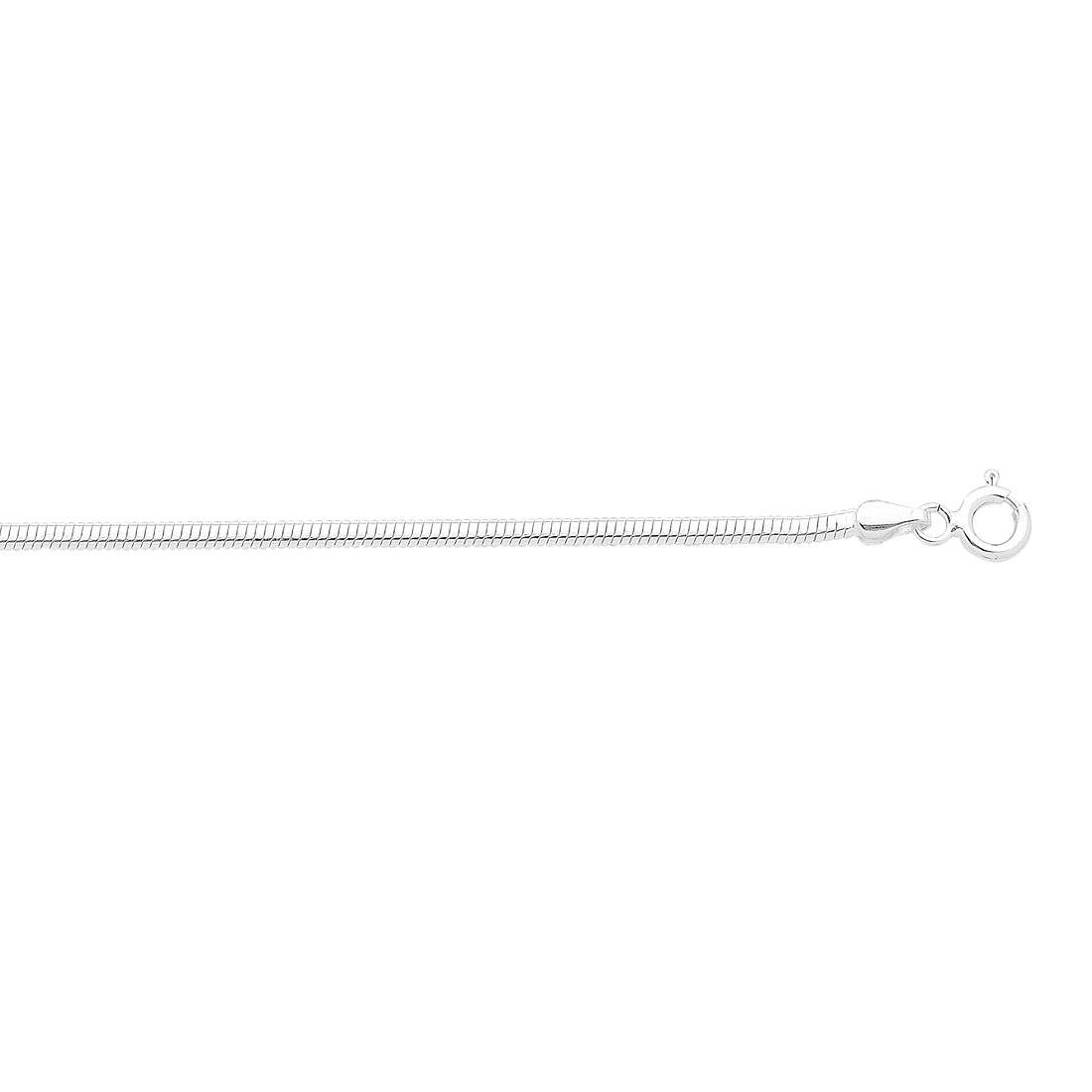45cm Herringbone Chain Necklace in Sterling Silver