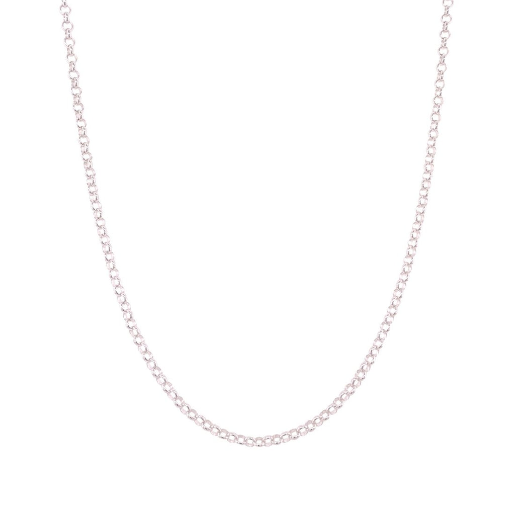 45cm 1mm-1.5mm Belcher Chain Necklace in Sterling Silver