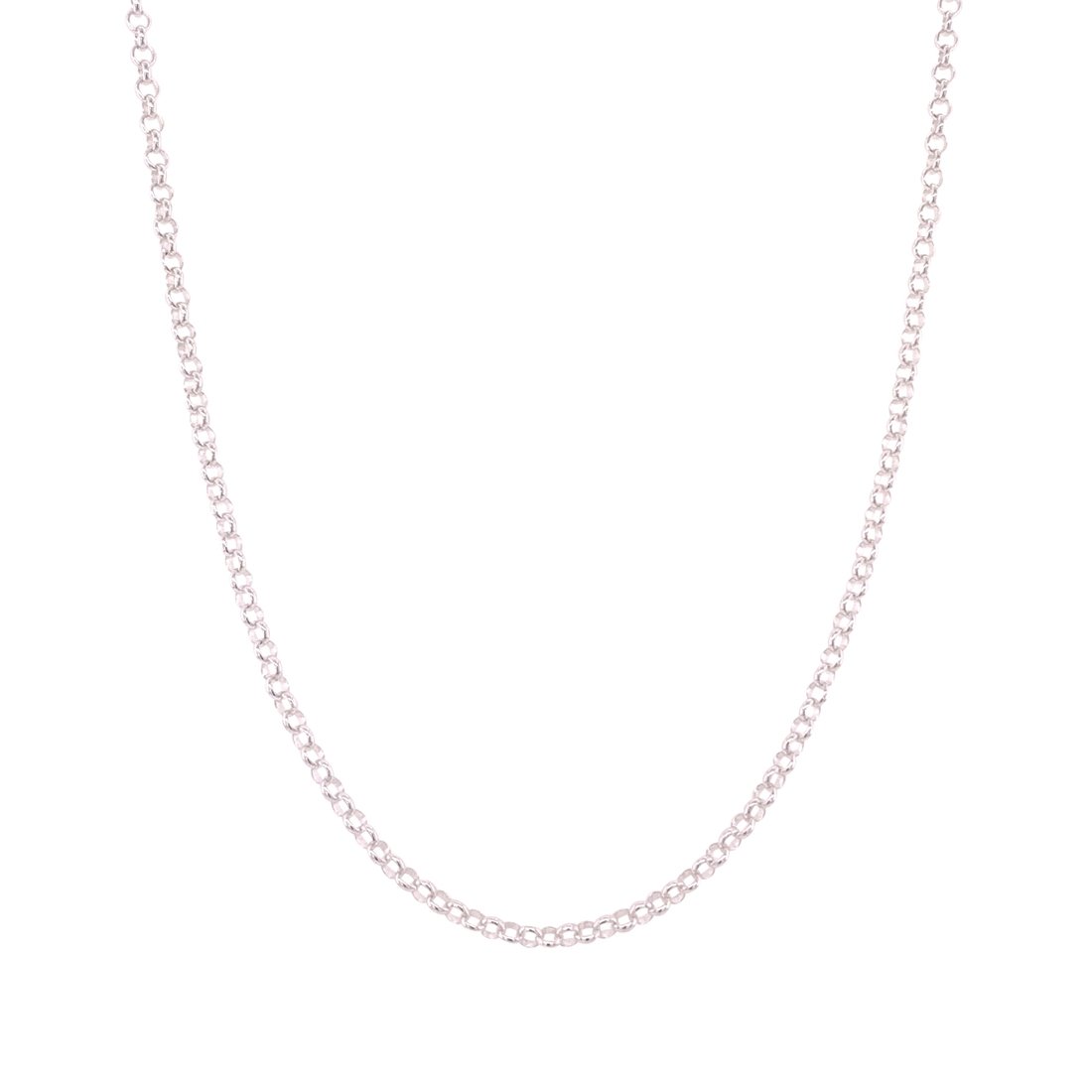 45cm 1mm-1.5mm Belcher Chain Necklace in Sterling Silver