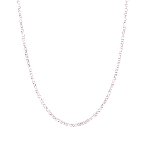 45cm 1mm-1.5mm Belcher Chain Necklace in Sterling Silver