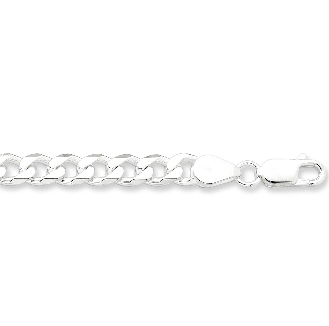 55cm 6.5mm Curb Chain Necklace in Sterling Silver