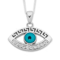 45cm Evil Eye Necklace in Sterling Silver
