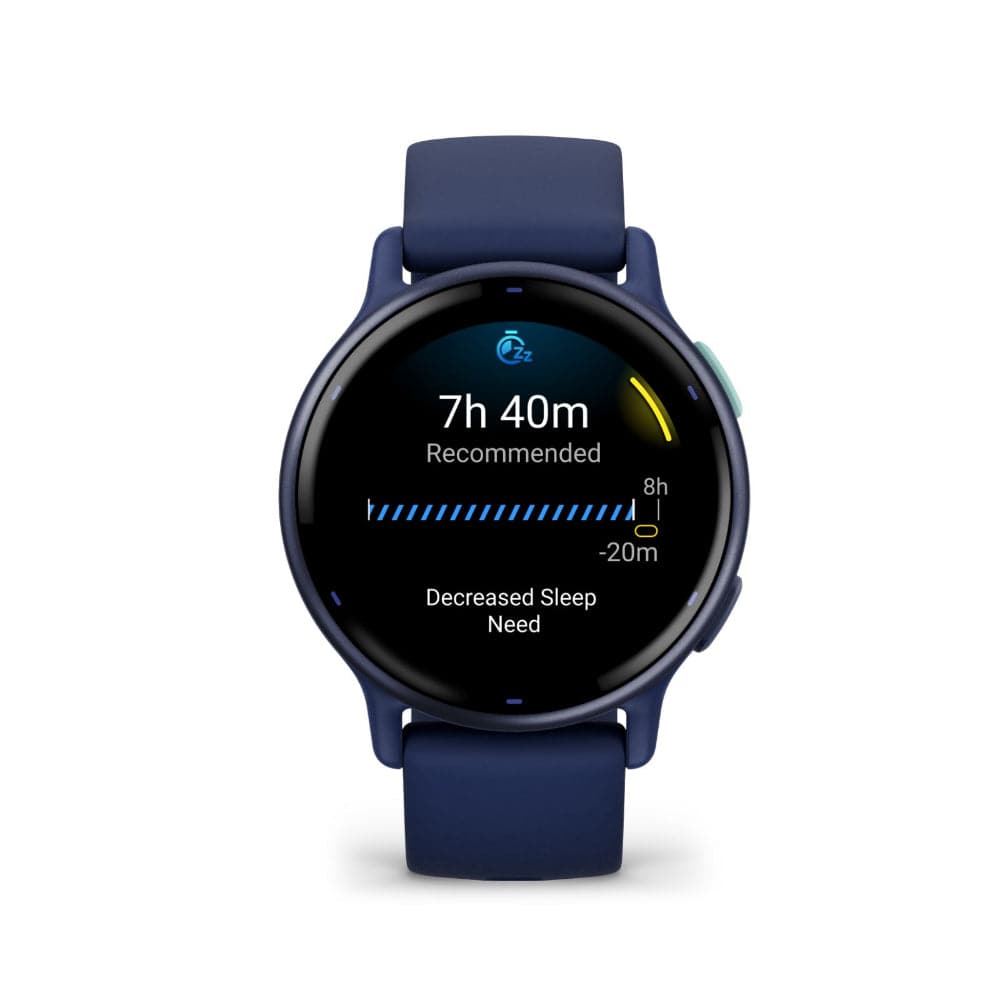 Garmin Vivoactive 5 Metallic Navy Aluminum Bezel with Navy Case and Silicone Band GM-010-02862-52