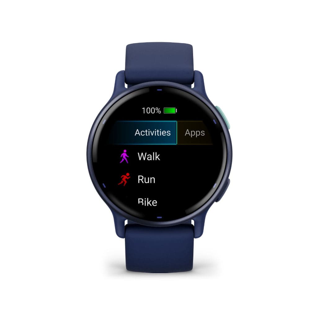 Garmin Vivoactive 5 Metallic Navy Aluminum Bezel with Navy Case and Silicone Band GM-010-02862-52