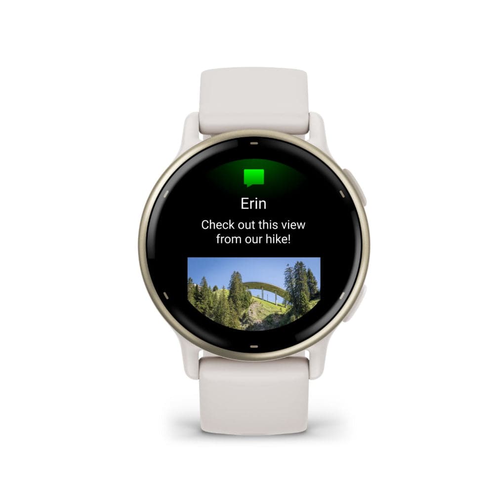 Garmin Vivoactive 5 Cream Gold Aluminum Bezel with Ivory Case and Silicone Band GM-010-02862-51