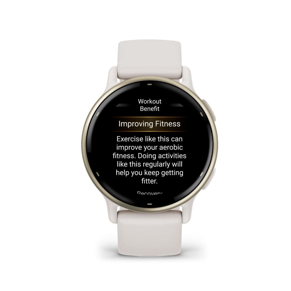 Garmin Vivoactive 5 Cream Gold Aluminum Bezel with Ivory Case and Silicone Band GM-010-02862-51