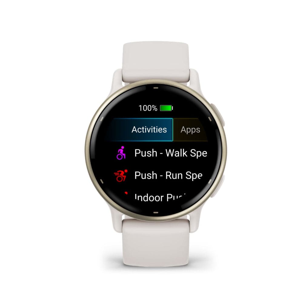Garmin Vivoactive 5 Cream Gold Aluminum Bezel with Ivory Case and Silicone Band GM-010-02862-51