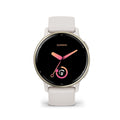 Garmin Vivoactive 5 Cream Gold Aluminum Bezel with Ivory Case and Silicone Band GM-010-02862-51