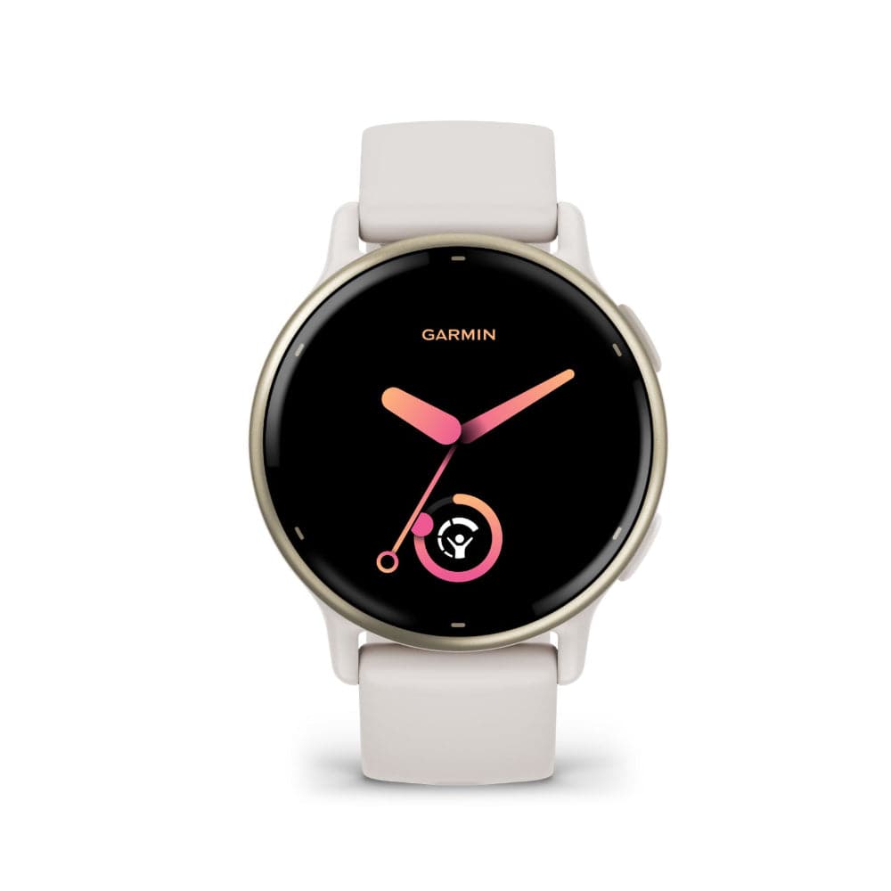 Garmin Vivoactive 5 Cream Gold Aluminum Bezel with Ivory Case and Silicone Band GM-010-02862-51