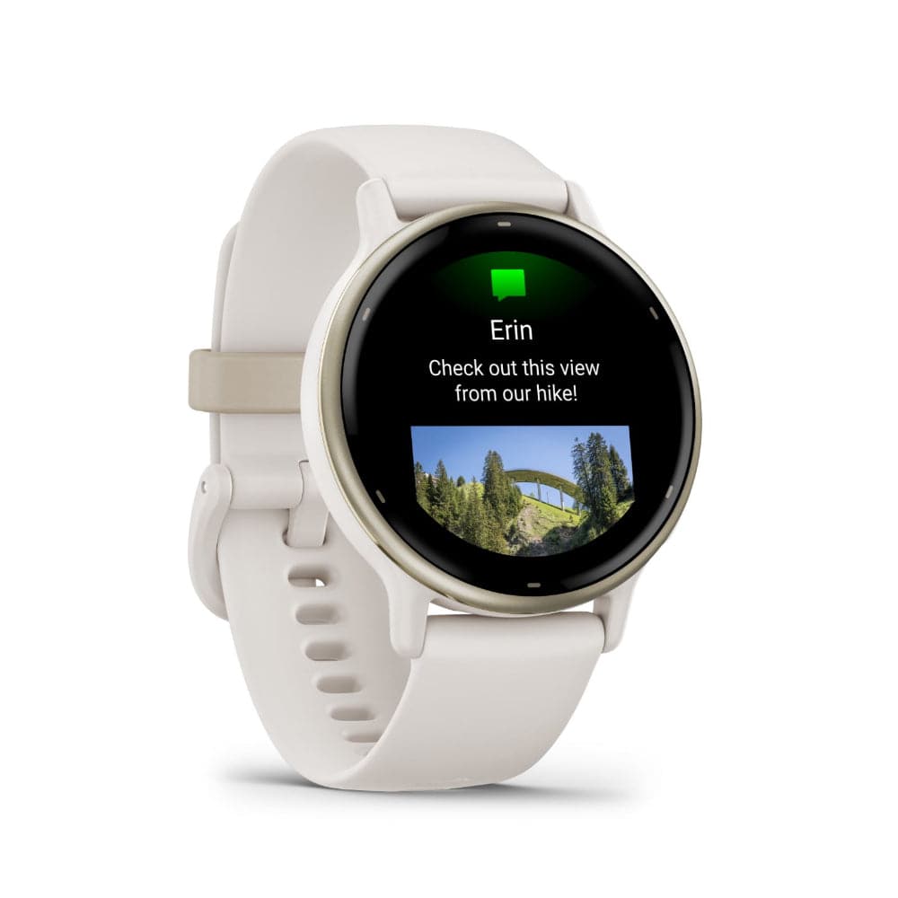 Garmin Vivoactive 5 Cream Gold Aluminum Bezel with Ivory Case and Silicone Band GM-010-02862-51