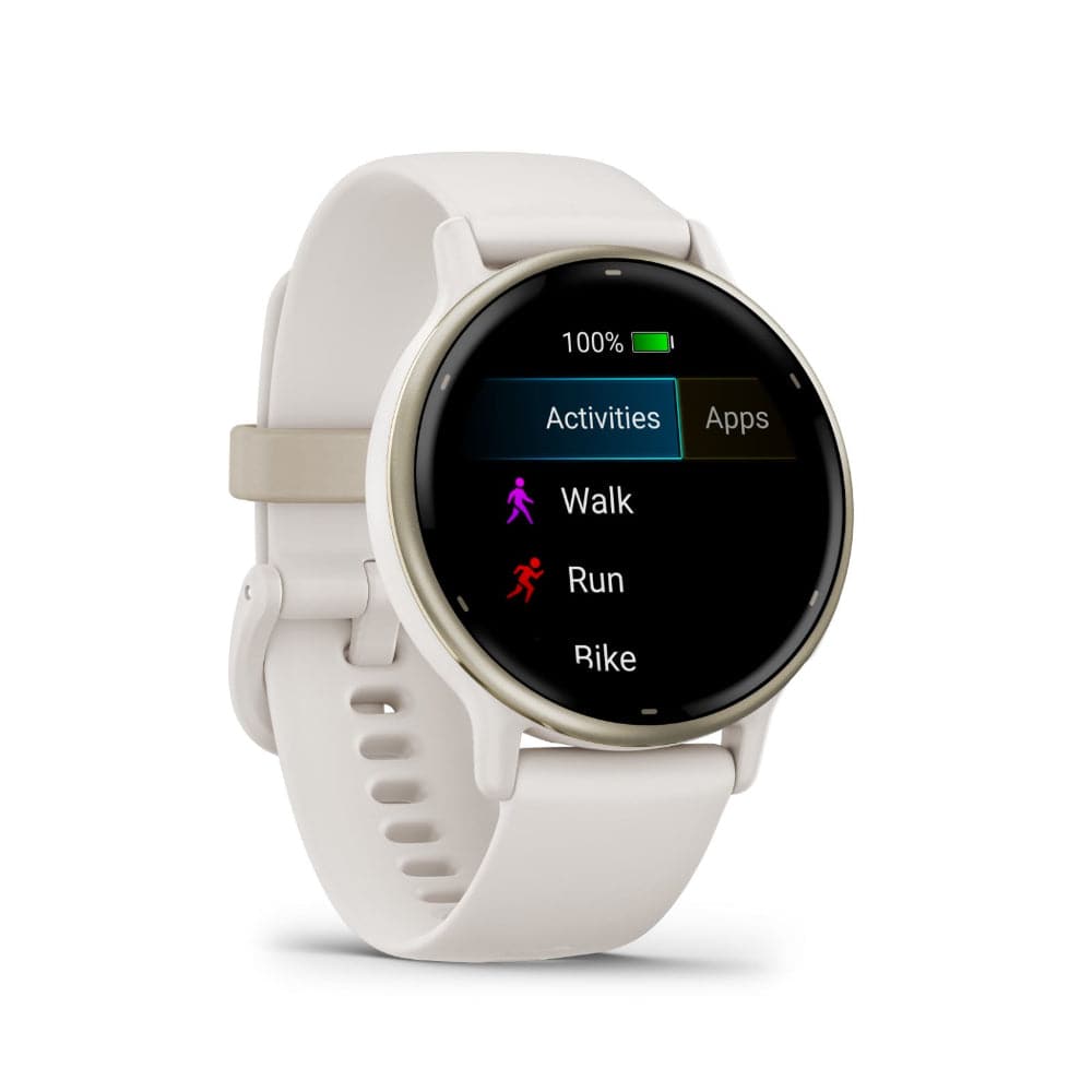 Garmin Vivoactive 5 Cream Gold Aluminum Bezel with Ivory Case and Silicone Band GM-010-02862-51