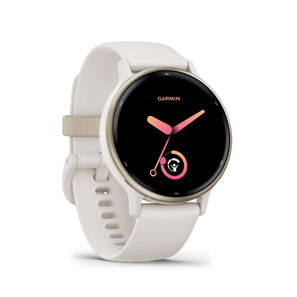Garmin Vivoactive 5 Cream Gold Aluminum Bezel with Ivory Case and Silicone Band GM-010-02862-51