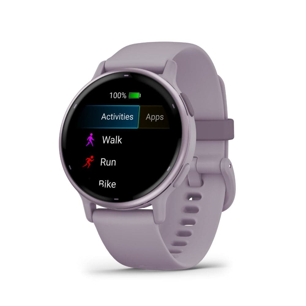 Garmin Vivoactive 5 Metallic Orchid Aluminum Bezel with Orchid Case and Silicone GM-010-02862-53