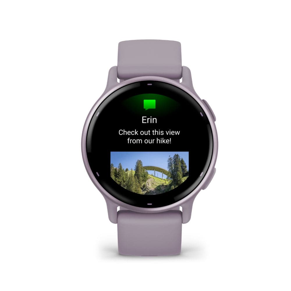 Garmin Vivoactive 5 Metallic Orchid Aluminum Bezel with Orchid Case and Silicone GM-010-02862-53