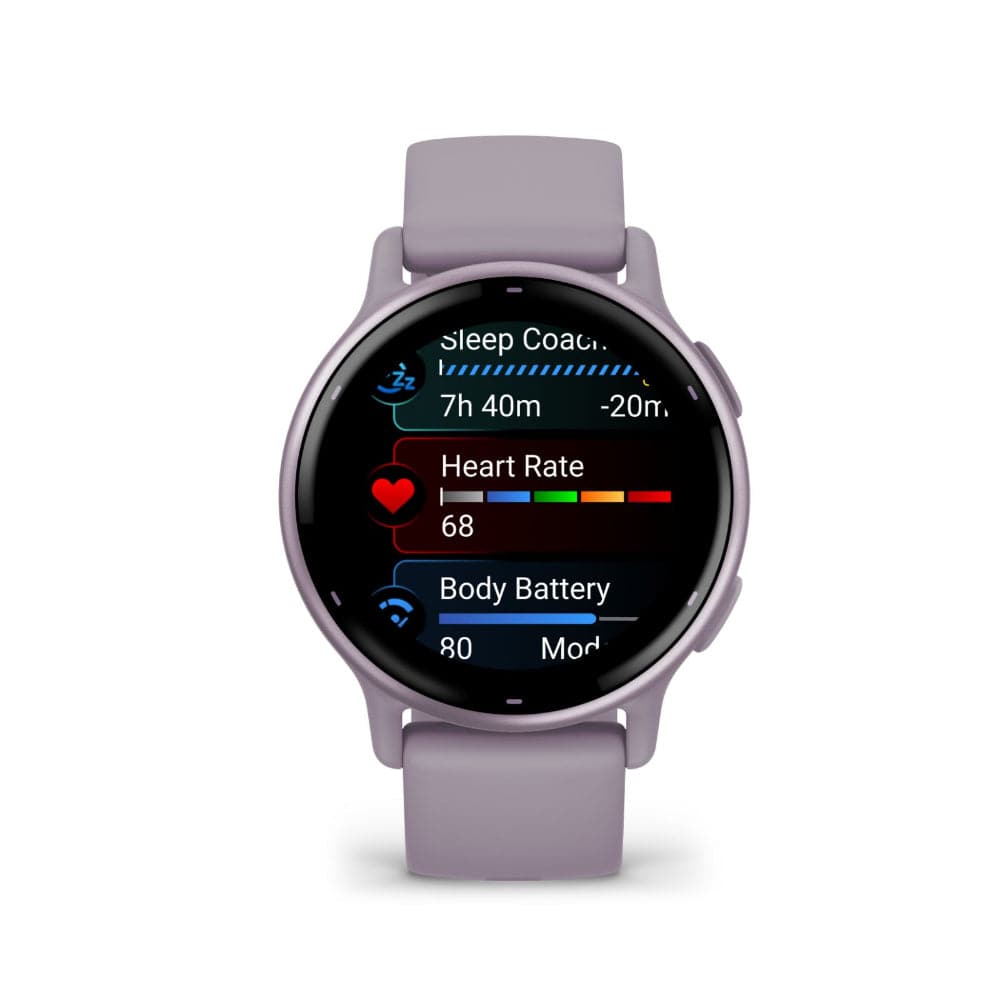 Garmin Vivoactive 5 Metallic Orchid Aluminum Bezel with Orchid Case and Silicone GM-010-02862-53