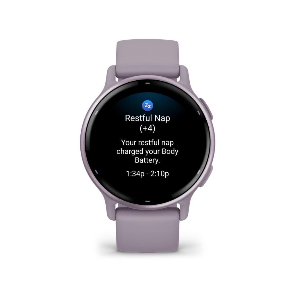Garmin Vivoactive 5 Metallic Orchid Aluminum Bezel with Orchid Case and Silicone GM-010-02862-53