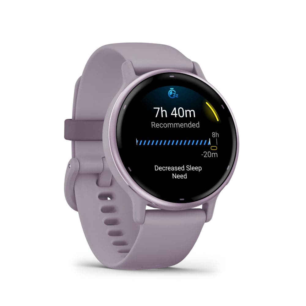 Garmin Vivoactive 5 Metallic Orchid Aluminum Bezel with Orchid Case and Silicone GM-010-02862-53