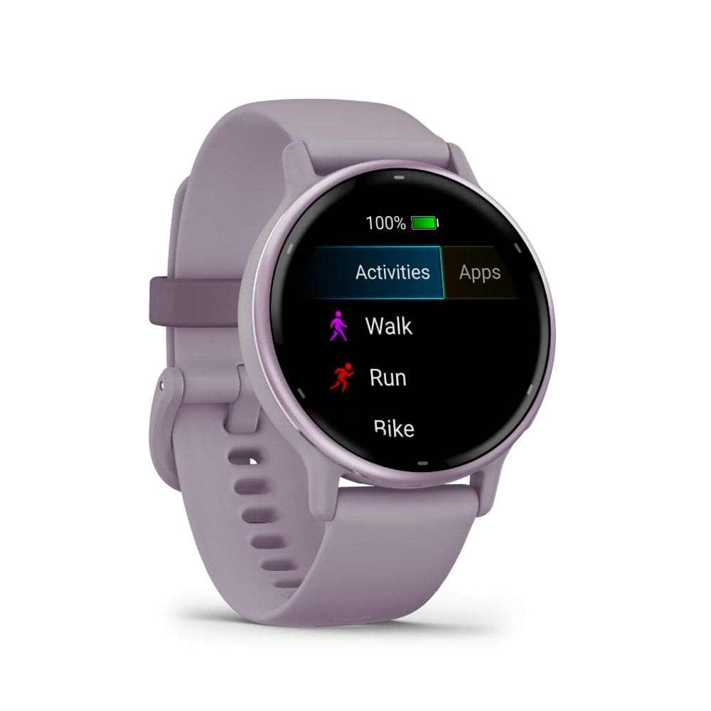 Garmin Vivoactive 5 Metallic Orchid Aluminum Bezel with Orchid Case and Silicone GM-010-02862-53